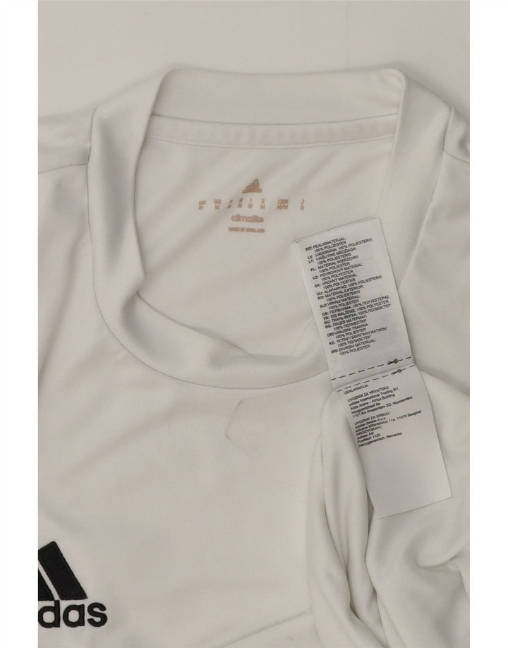 ADIDAS Herre Climalite T-Shirt Top Medium White Polyester