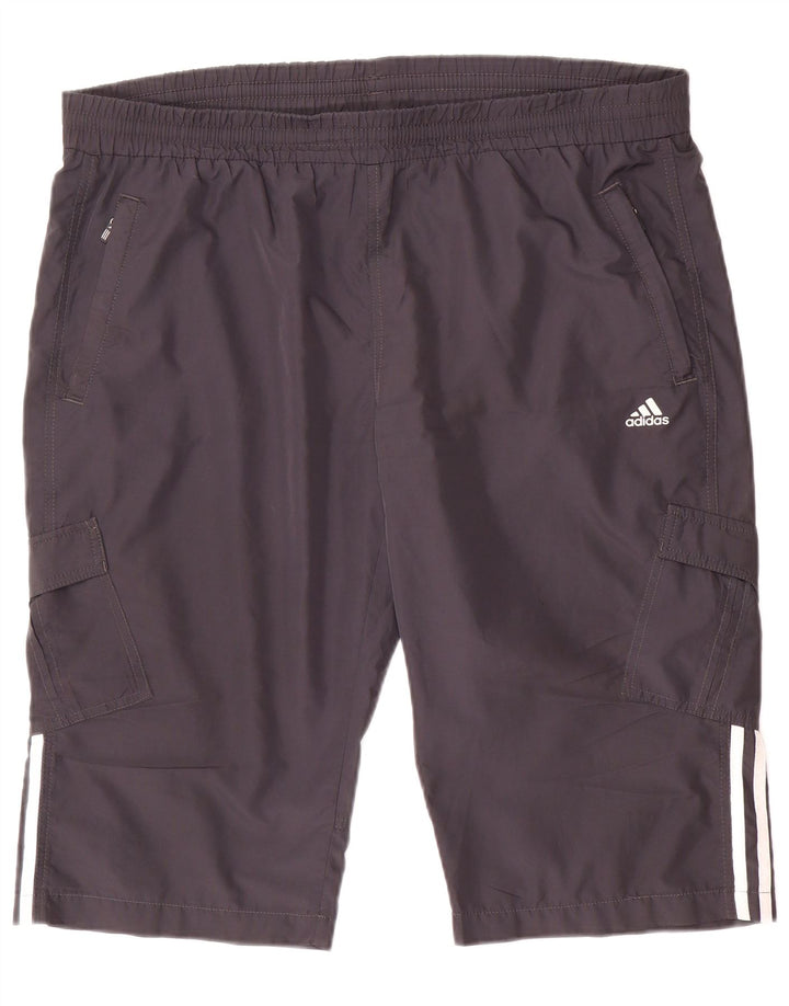 Adidas sportsshorts til kvinder UK 22 2XL Grå polyester