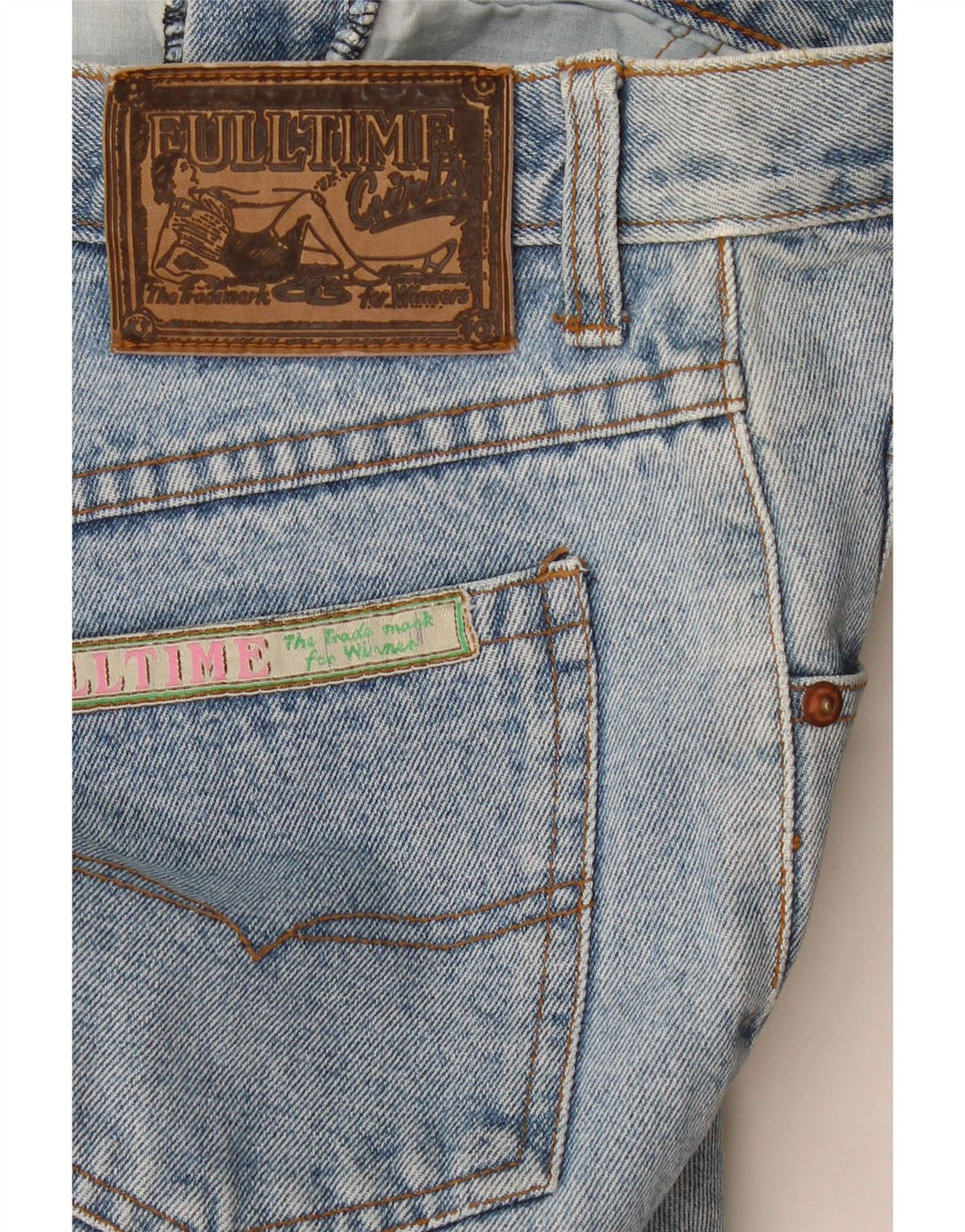 Vintage Kvinders Crop Tapered Jeans W32 L26 Blå