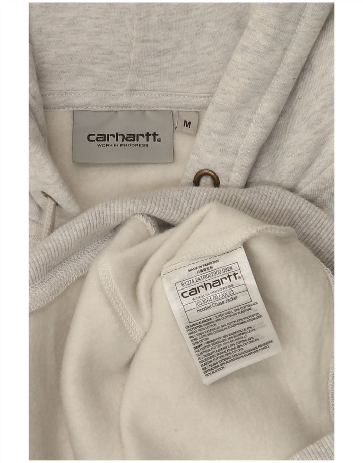 Carhartt Hættetrøje med lynlås til mænd mellemgrå bomuld