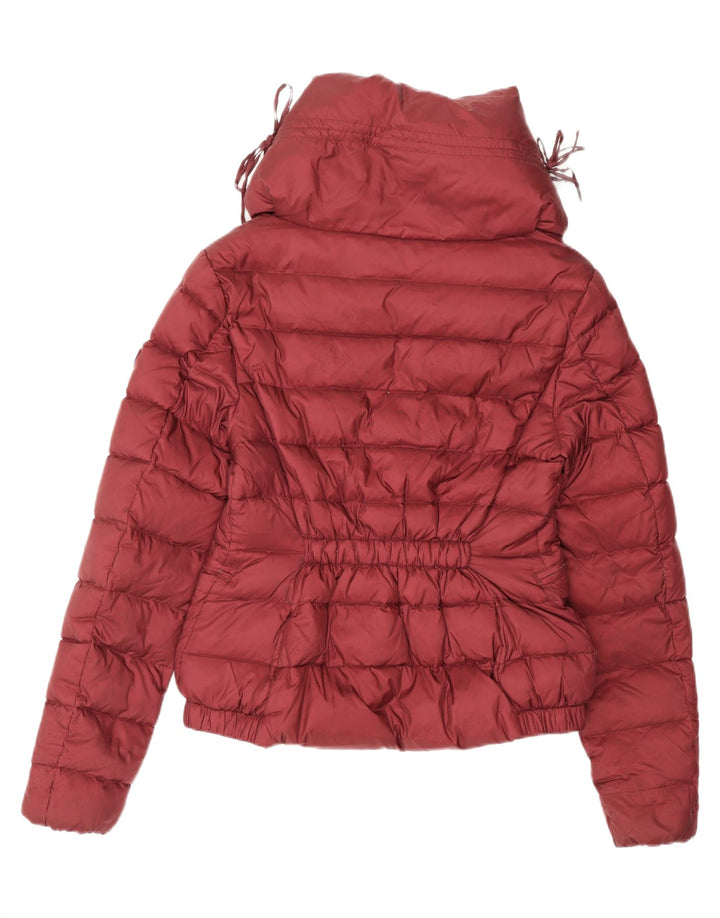 GUESS Womens Padded Jacket UK 8 Small Burgundy Polyamide Vintage Guess and Second-Hand Guess from Messina Hembry 