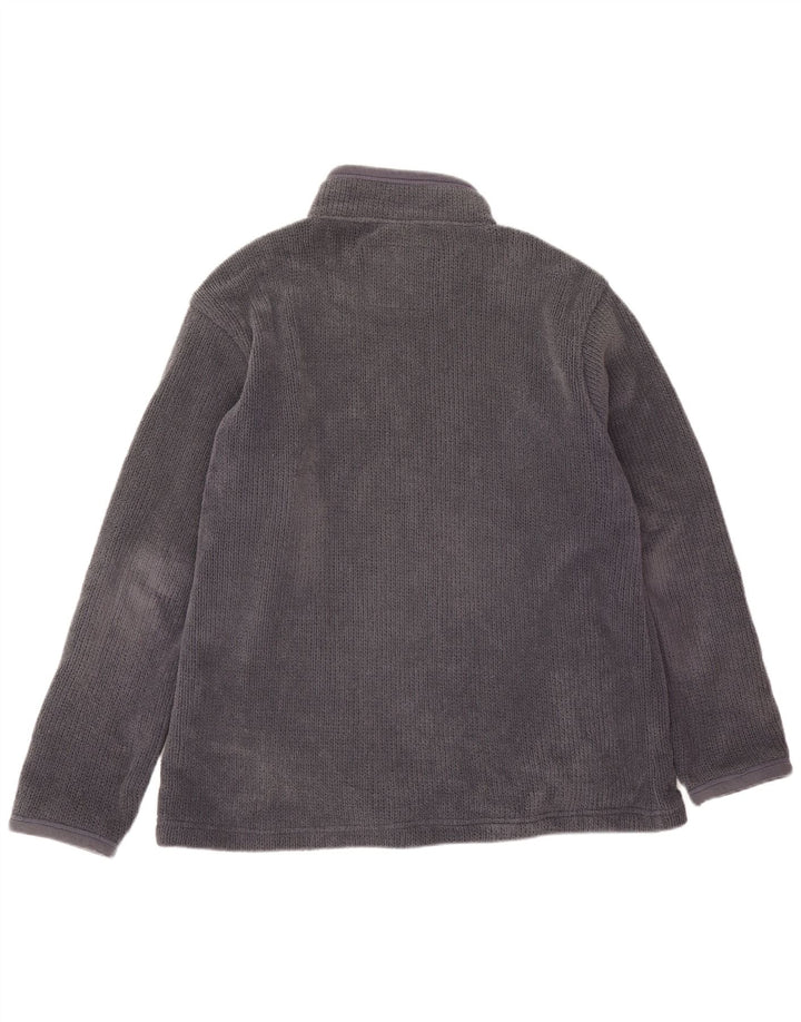 Weird Fish Herre Zip Neck Loose Fit Fleece Jumper Medium Grå Polyester