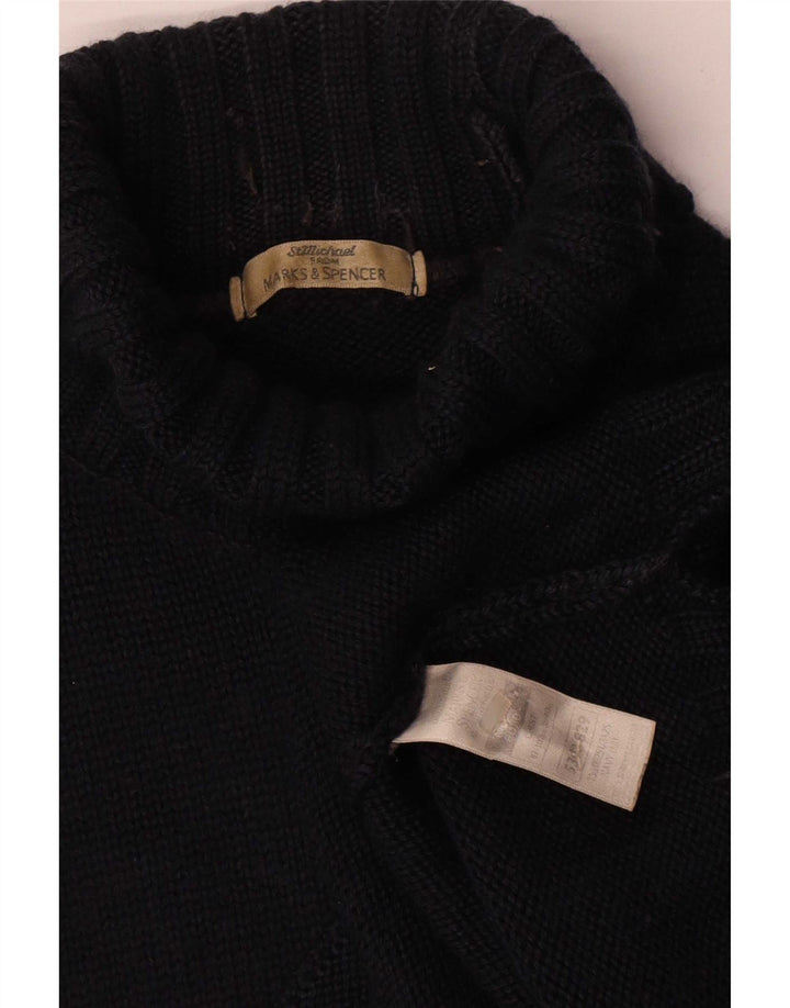 Marks & Spencer Herre rullehals sweater Medium marineblå uld