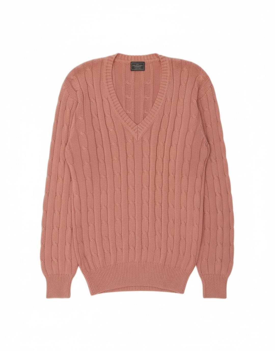 KAPPA Mens V-Neck Jumper Sweater Large Pink Cotton Vintage Kappa and Second-Hand Kappa from Messina Hembry 