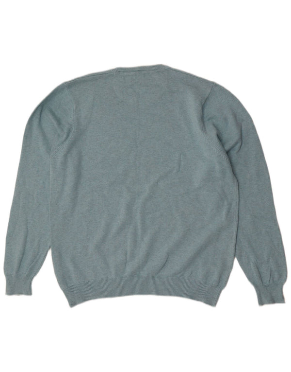 Marks & Spencer Herre Blue Harbor Crew Neck Jumper Sweater Large Blue
