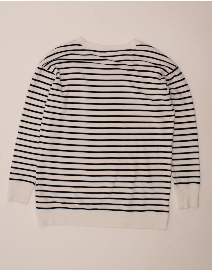TOMMY HILFIGER Womens Oversized Sweatshirt Jumper UK 10 Small White Vintage Tommy Hilfiger and Second-Hand Tommy Hilfiger from Messina Hembry 