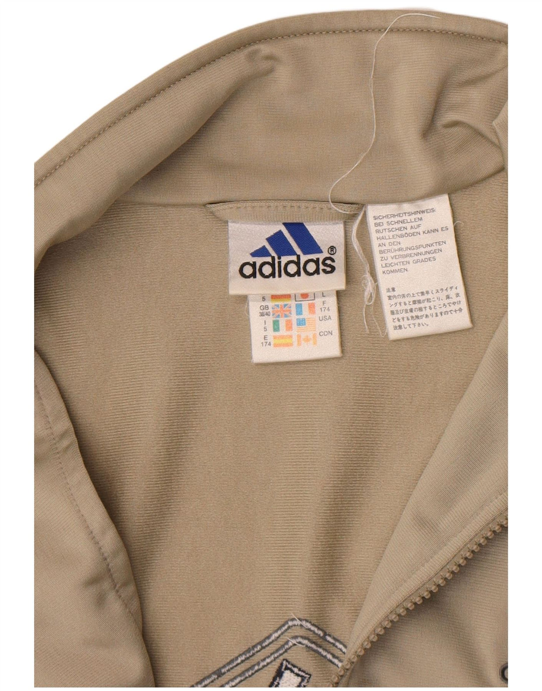 Adidas Træningsdragt til mænd Topjakke UK 38/40 Medium Grey Colourblock Polyester