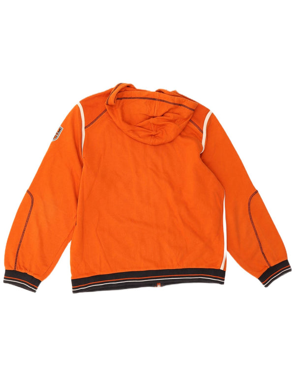 Lotto Boys grafisk hættetrøje med lynlås 15-16 år XL Orange Colourblock