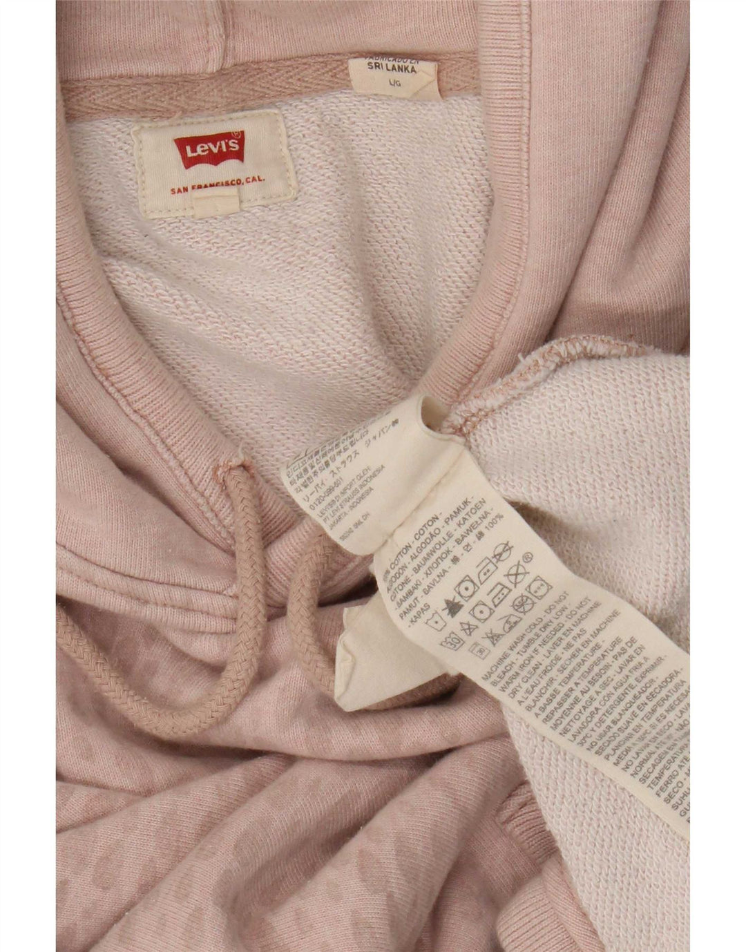 Levi's Herre hættetrøje Jumper Large Pink Plettet Bomuld