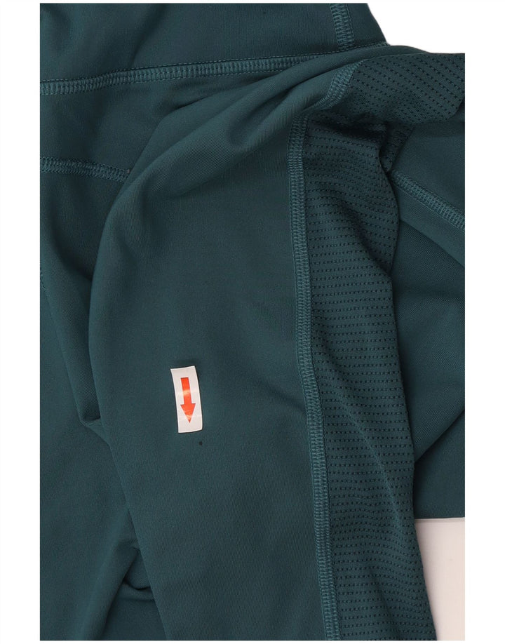 Nike Dame Dri Fit Grafiske Leggings UK 12 Medium Green Polyester