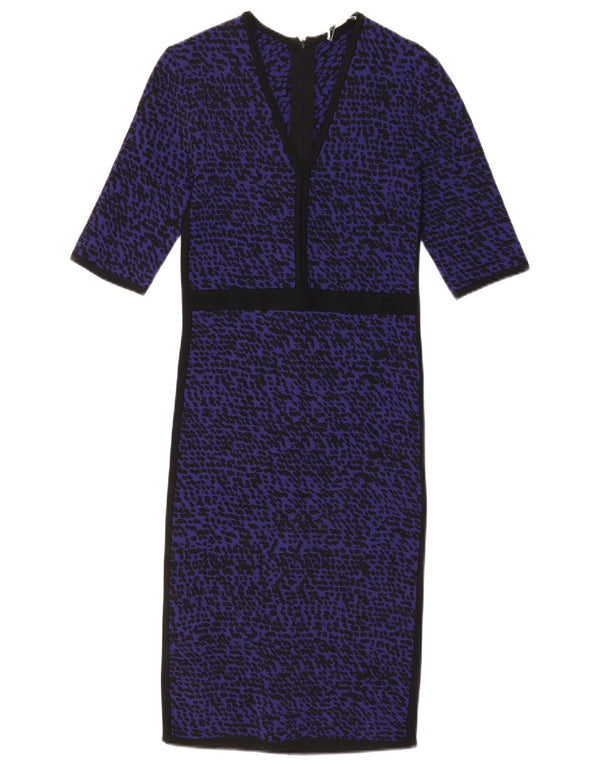 L.K. Bennett Dame 3/4-ærmet Jumper Dress UK 4 XS Blue Spotted