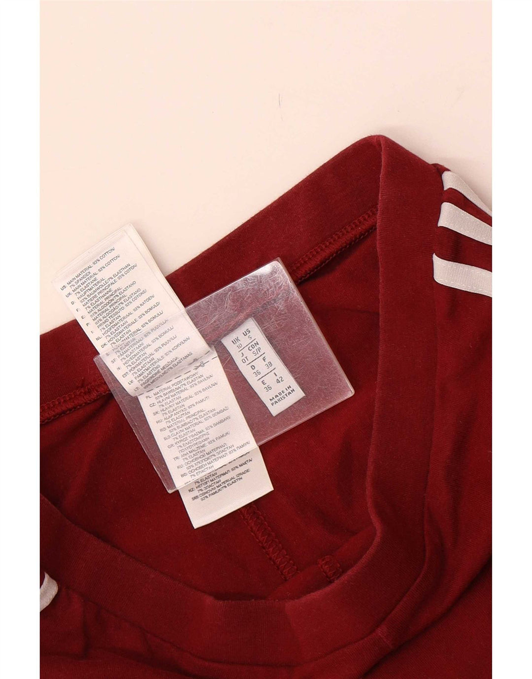 Adidas Dame Leggings UK 10 Små rødbrun bomuld