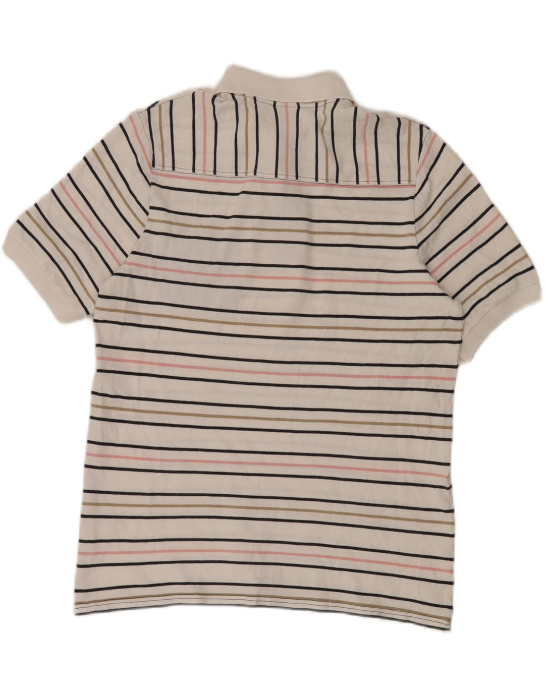 Ellesse Herre poloshirt Stor hvid stribet bomuld