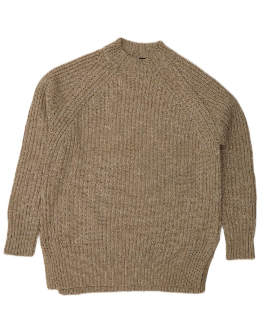 Marks & Spencer Dame Turtle Neck Jumper Sweater UK 10 Small Beige