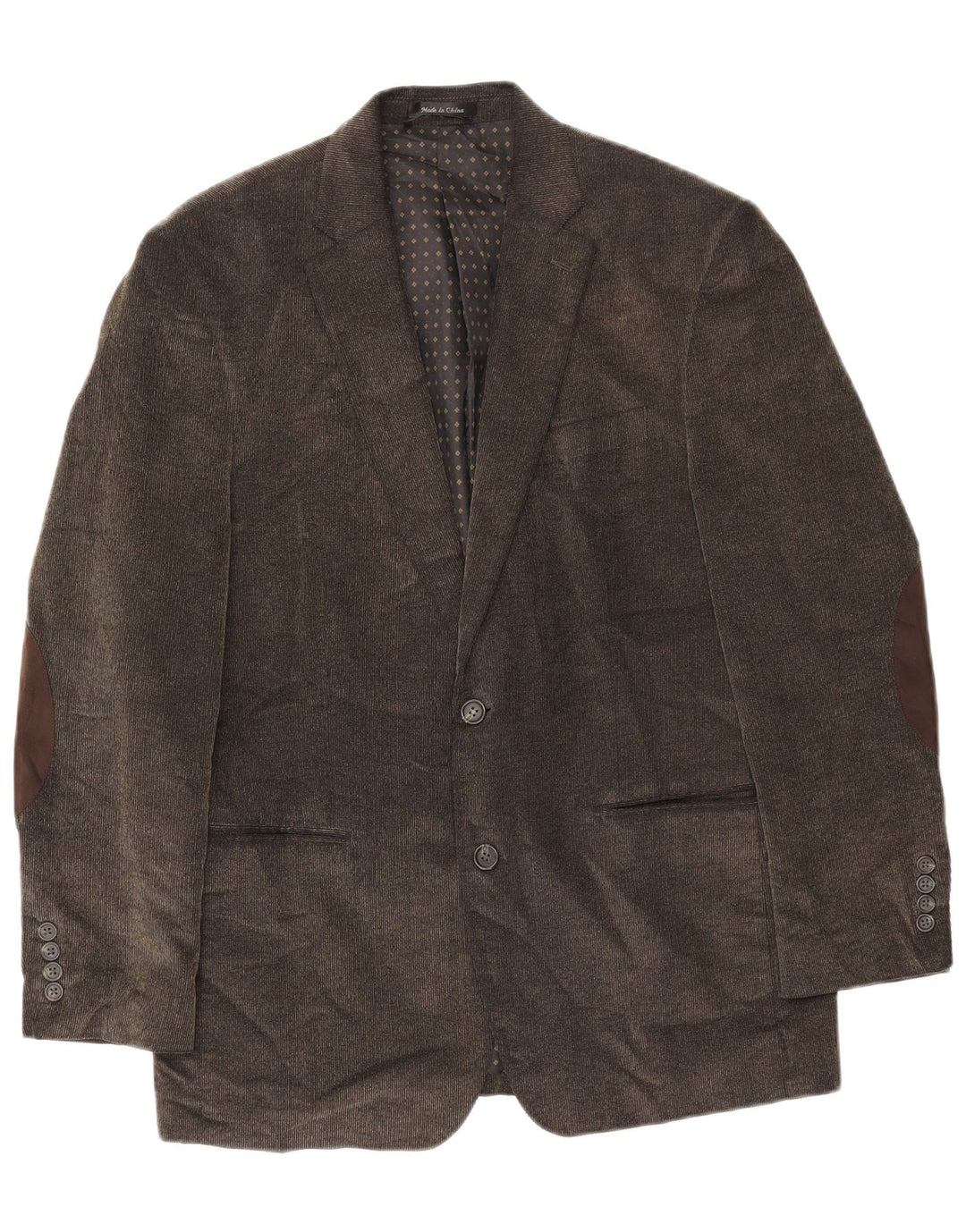 Chaps Herre 2-knaps Corduroy Blazer Jacket UK 40 Stor brun bomuld