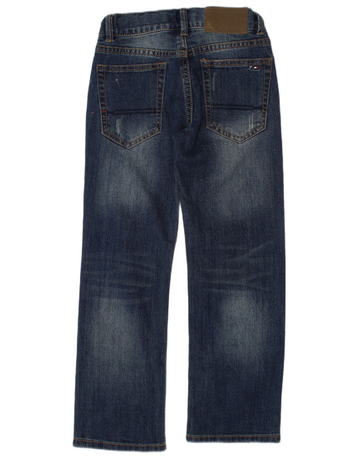 TOMMY HILFIGER Drenge Distressed Straight Jeans 5-6 år W24 L20 Blå
