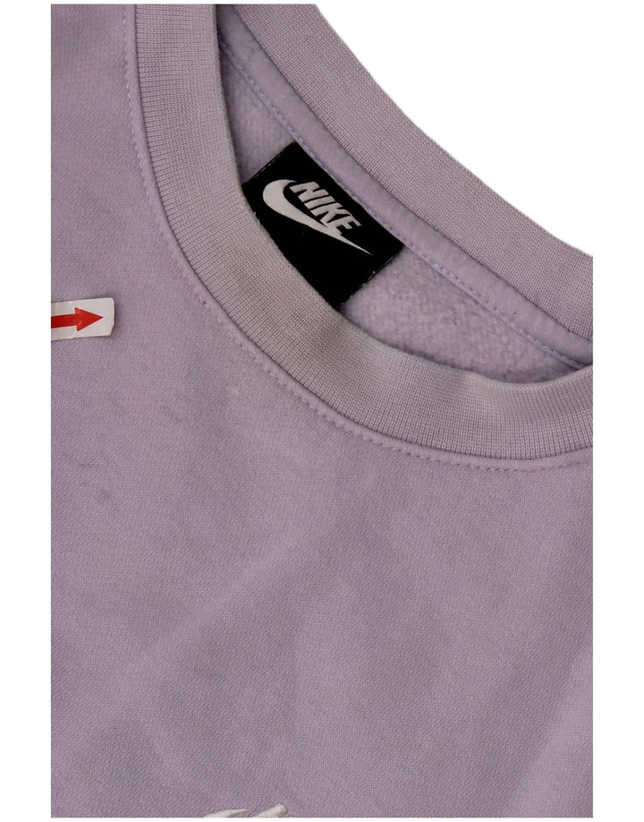 Nike Herre Loose Fit Sweatshirt Jumper Lille Lilla Bomuld