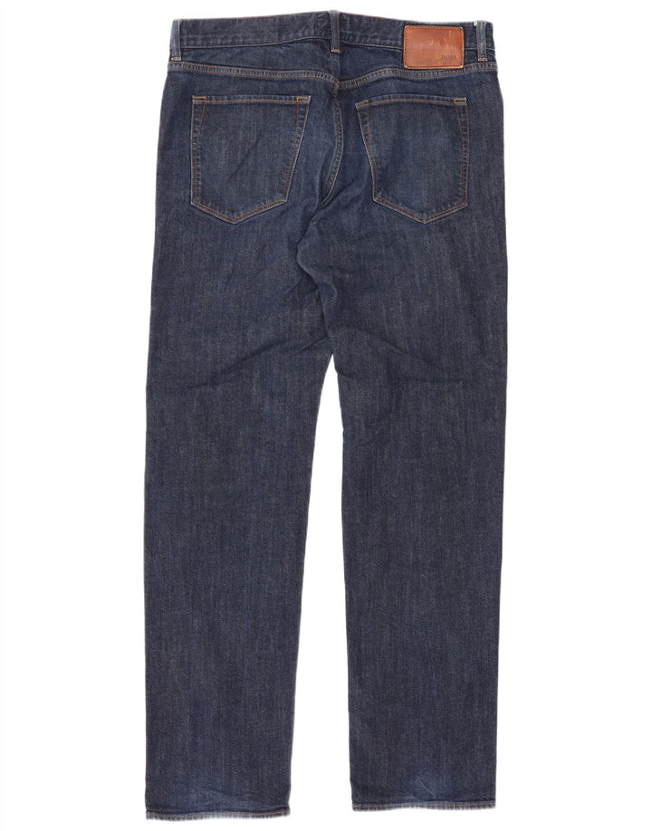 Hugo Boss Straight Jeans til mænd W36 L33 Marineblå