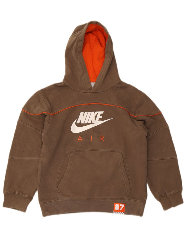 Nike drenge grafisk hættetrøje 8-9 år brun bomuld