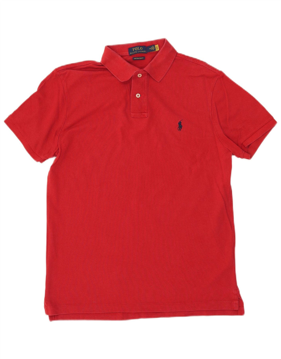 POLO RALPH LAUREN Herre Custom Slim Fit Polo Shirt Medium Rød Bomuld