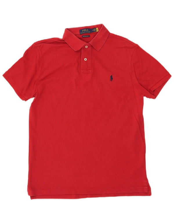 POLO RALPH LAUREN Herre Custom Slim Fit Polo Shirt Medium Rød Bomuld