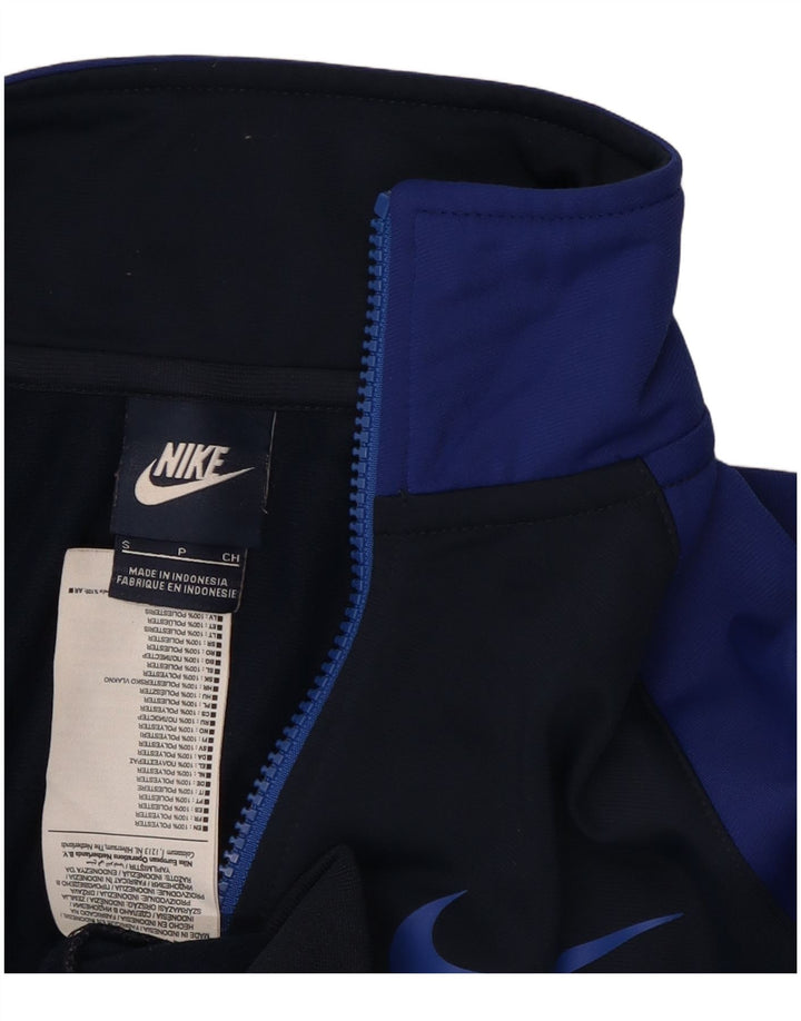 Nike træningsdragt til mænd, topjakke, lille marineblå colourblock polyester