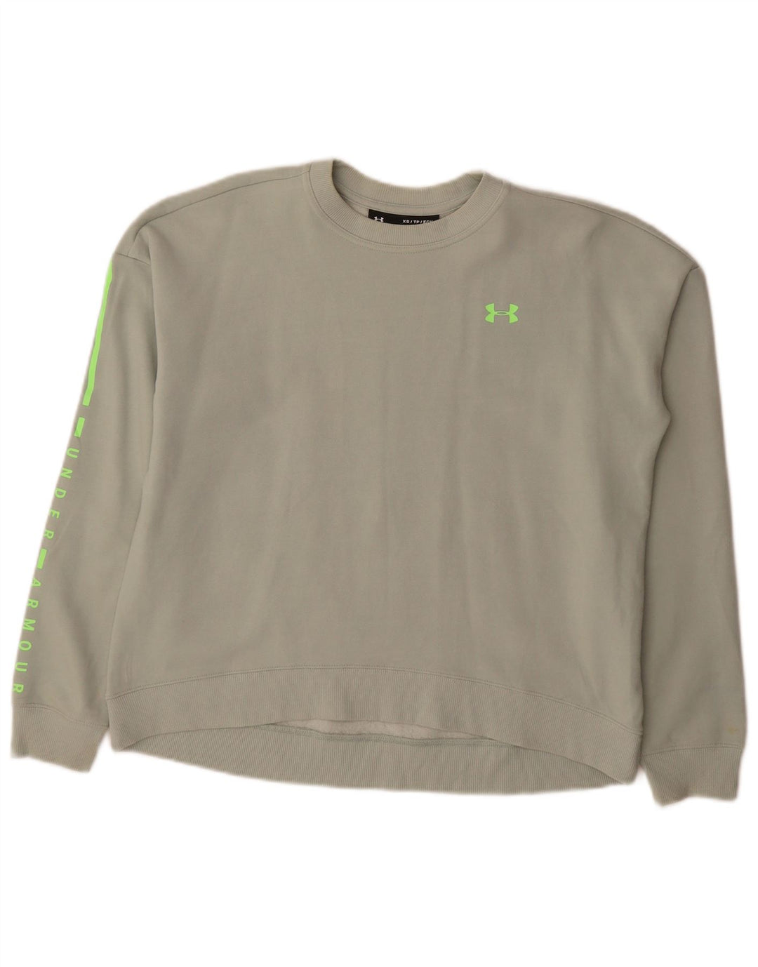 Under Armour Dame grafisk oversize sweatshirt Jumper UK 6 XS Grøn