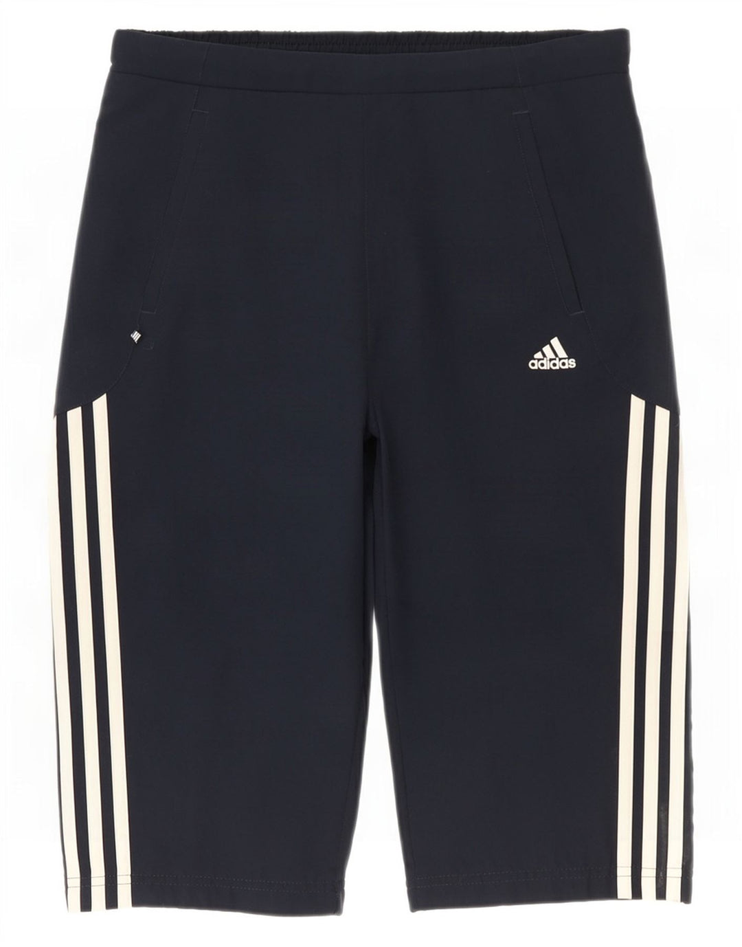 Adidas Womens Bermuda Sports Shorts UK 12 Medium Navy Blue Polyester