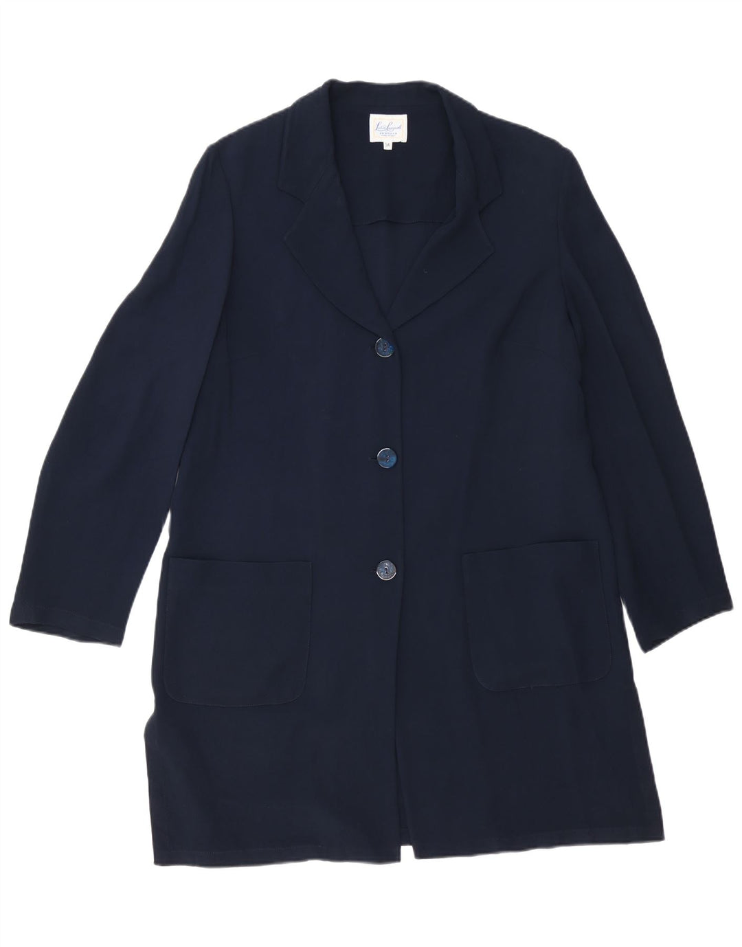 Luisa Spagnoli Dame Overfrakke IT 50 XL Navy Blue Acetate