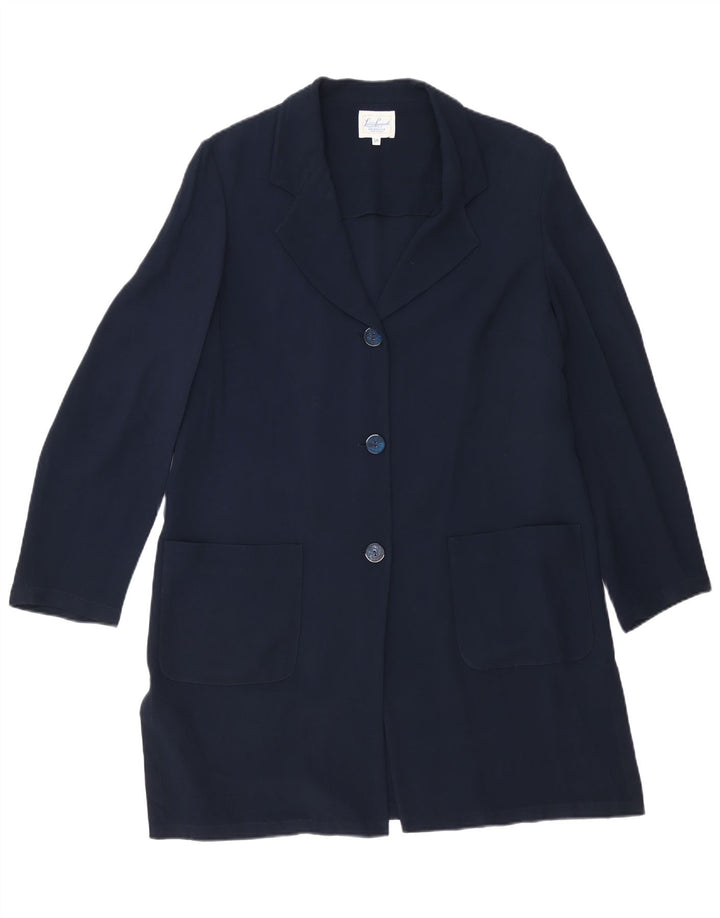 Luisa Spagnoli Dame Overfrakke IT 50 XL Navy Blue Acetate