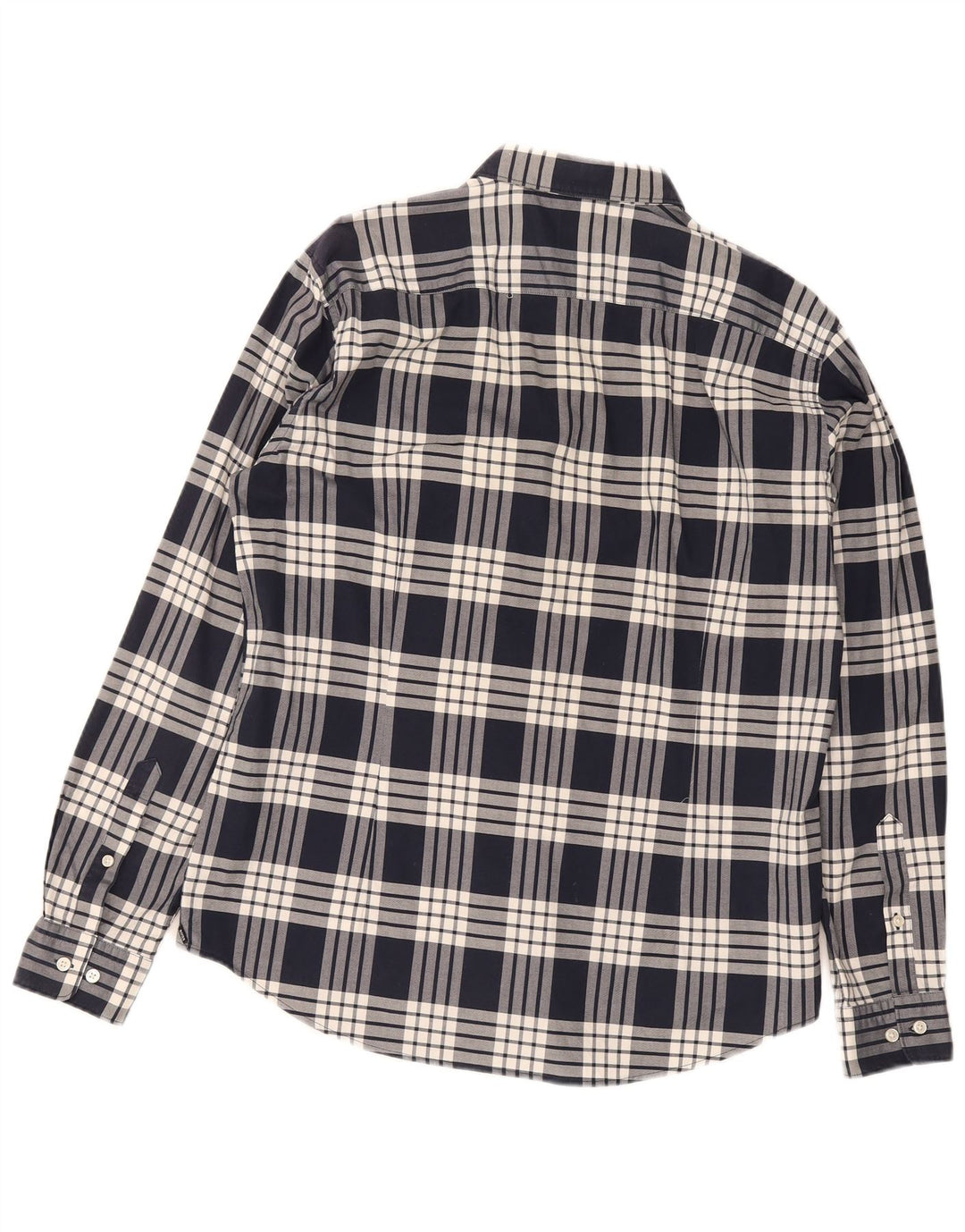 Hugo Boss Herre Slim Fit skjorte XL sort ternet bomuld