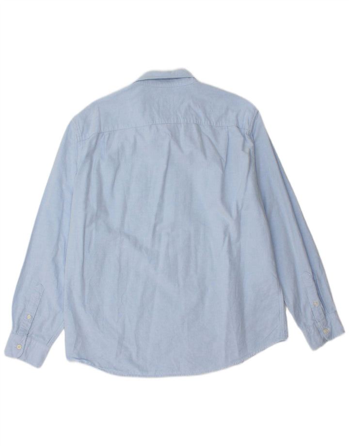 AMERICAN EAGLE Herre Classic Fit skjorte Stor blå bomuld