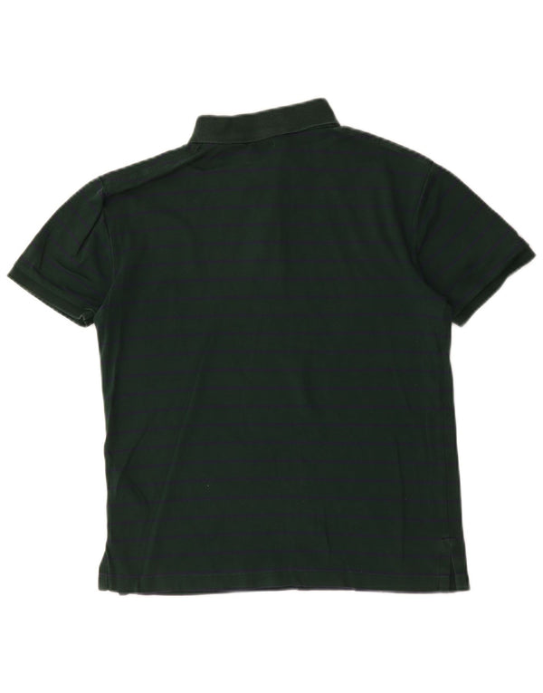 Polo Ralph Lauren Mens Slim Fit Polo Shirt Medium Green Striped Cotton