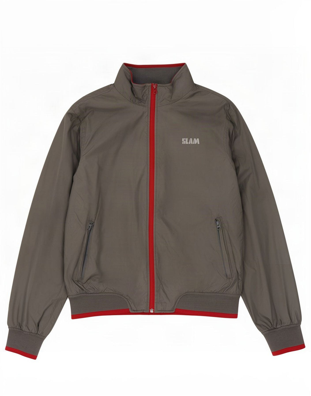 Slam Herre Regular Fit Træningsdragt Topjakke UK 36 Lille Grå Polyester