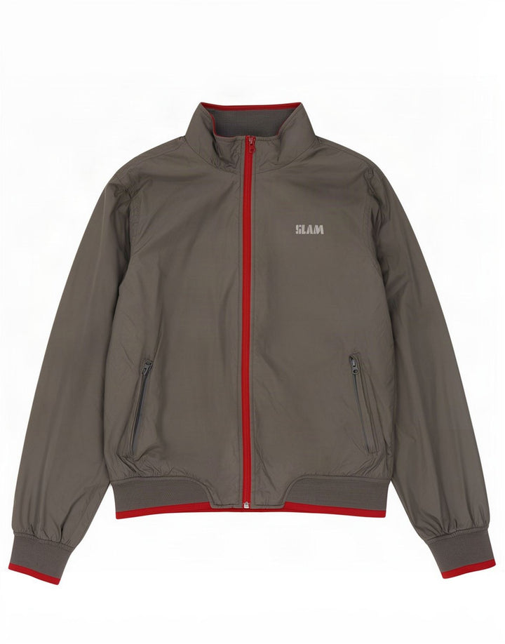 Slam Herre Regular Fit Træningsdragt Topjakke UK 36 Lille Grå Polyester