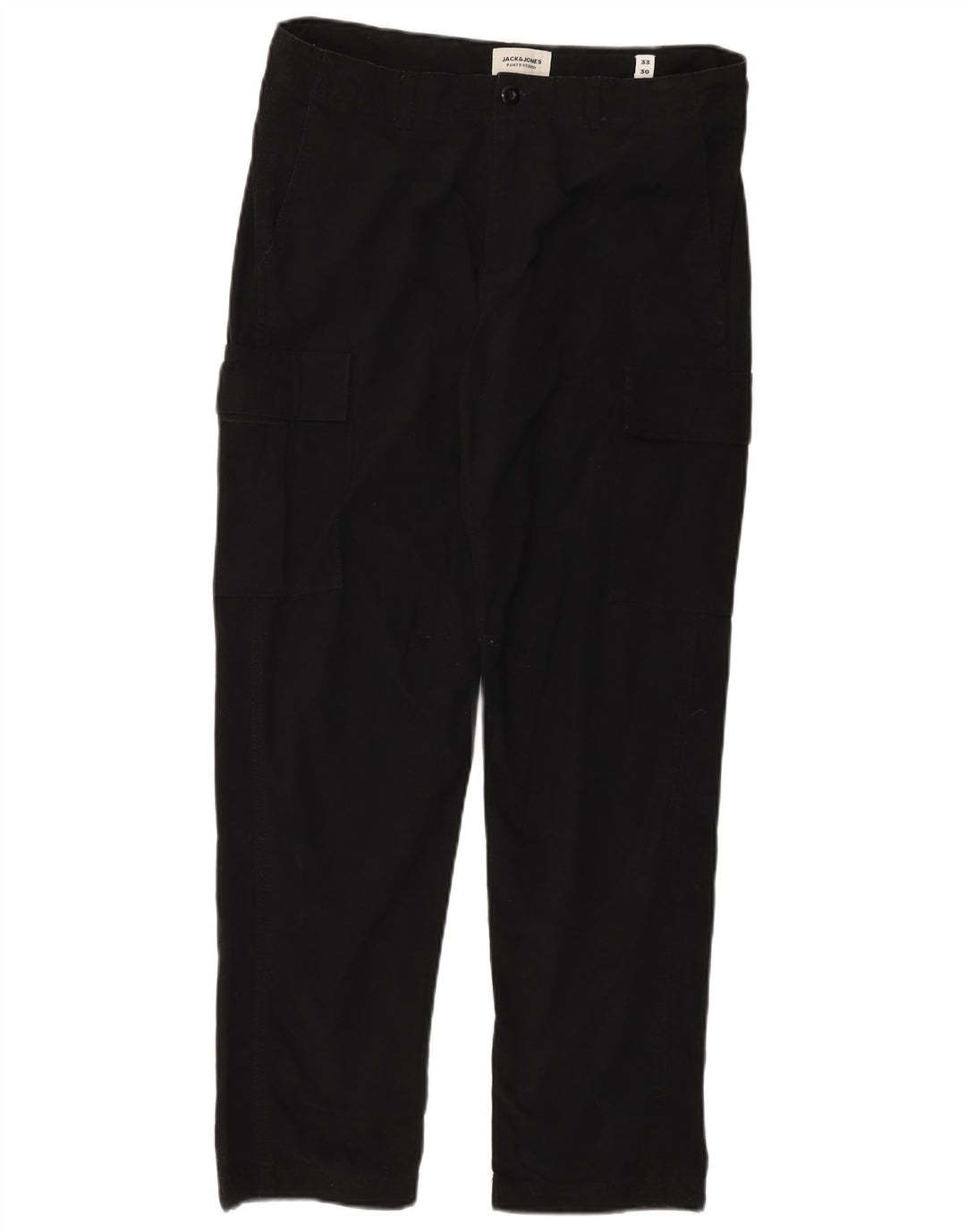 Jack & Jones Straight Cargo bukser til mænd W33 L30 Sort bomuld