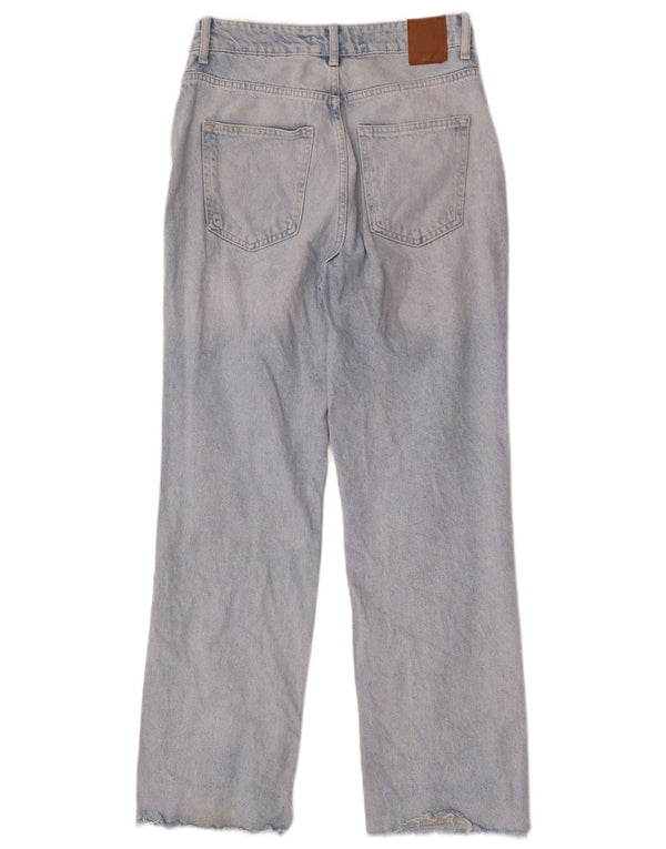 Zara Dame Straight Jeans EU 38 Small W28 L29 Blå Bomuld