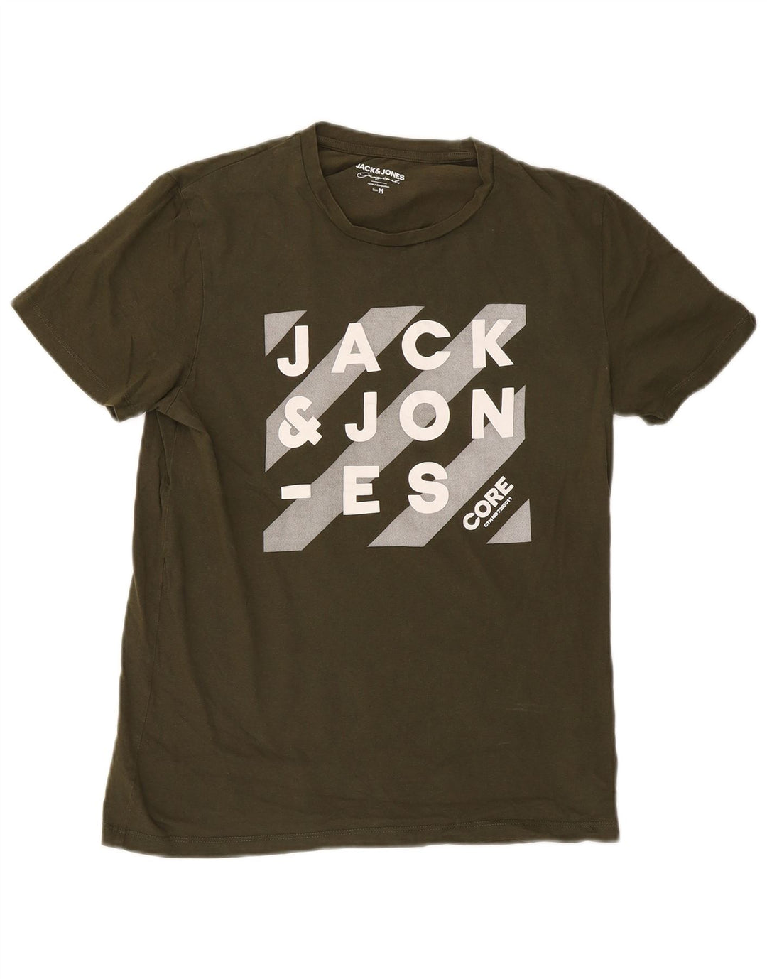 Jack & Jones Herre grafisk T-shirt Top Medium Khaki Bomuld