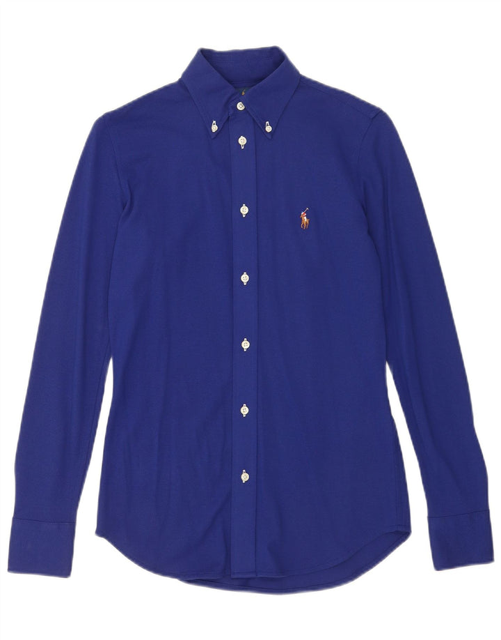 RALPH LAUREN Herreskjorte XS Blå Bomuld
