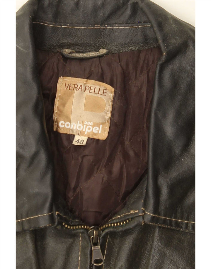 Conbipel Herre Læderjakke IT 48 Medium Khaki
