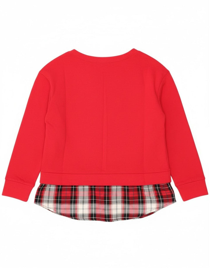 Izod Dame Top Langærmet UK 14 Stor Rød Plaid Bomuld