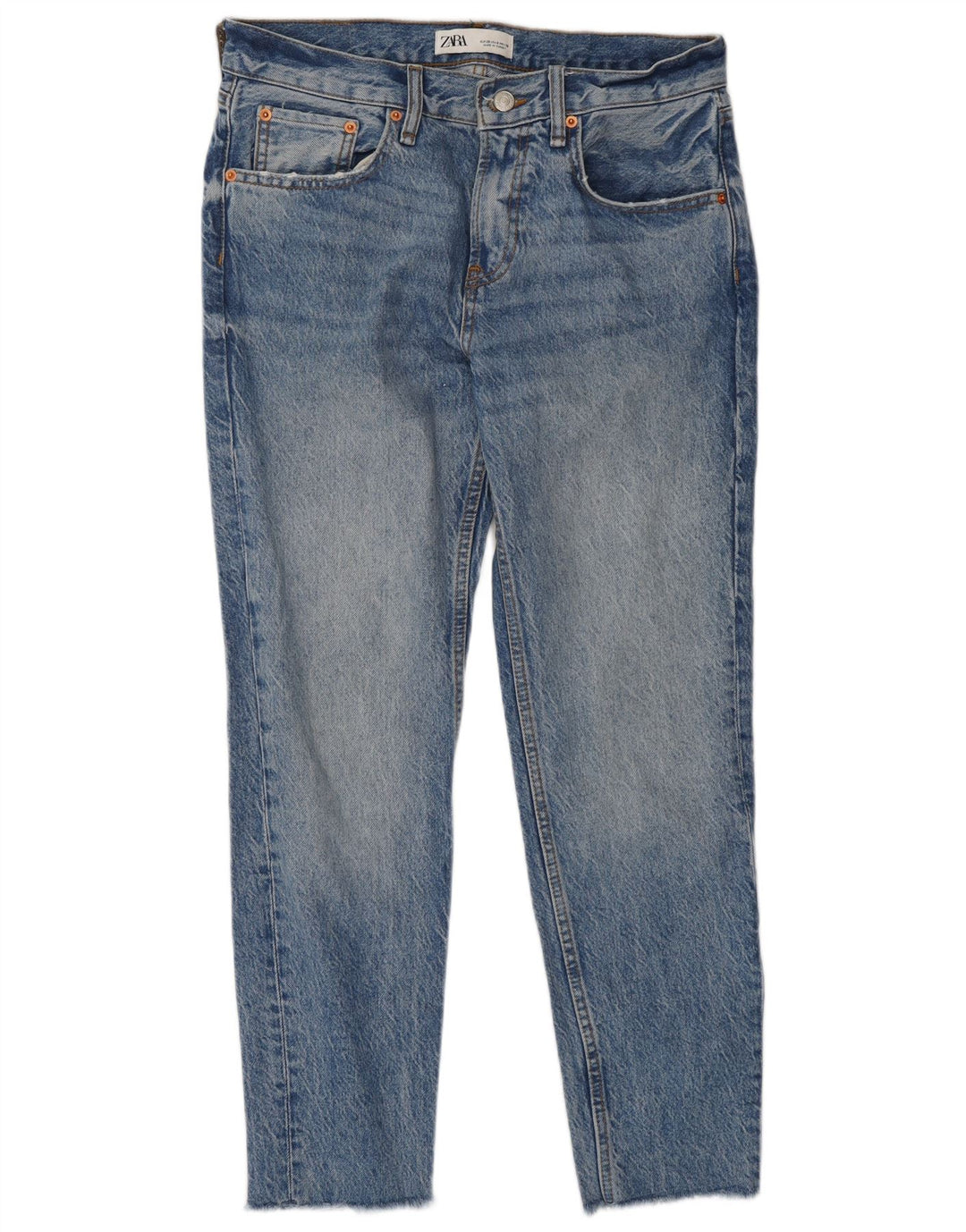 Zara Dame Slim Jeans EU 38 Small W28 L28 Blå Bomuld