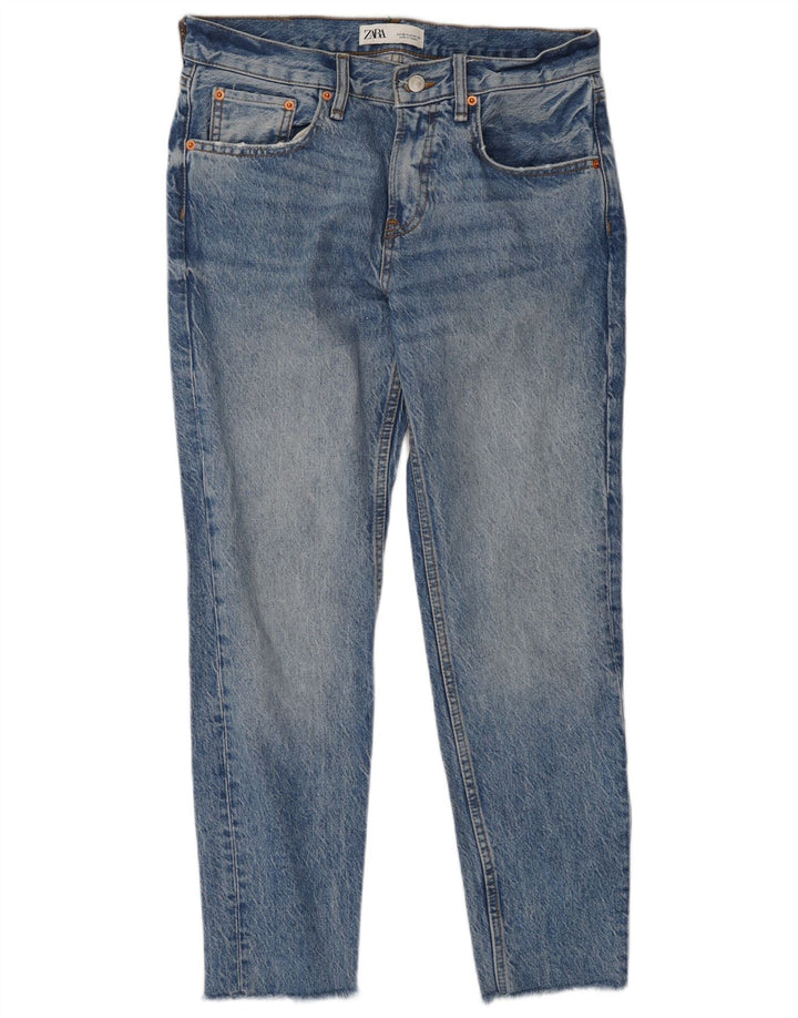 Zara Dame Slim Jeans EU 38 Small W28 L28 Blå Bomuld