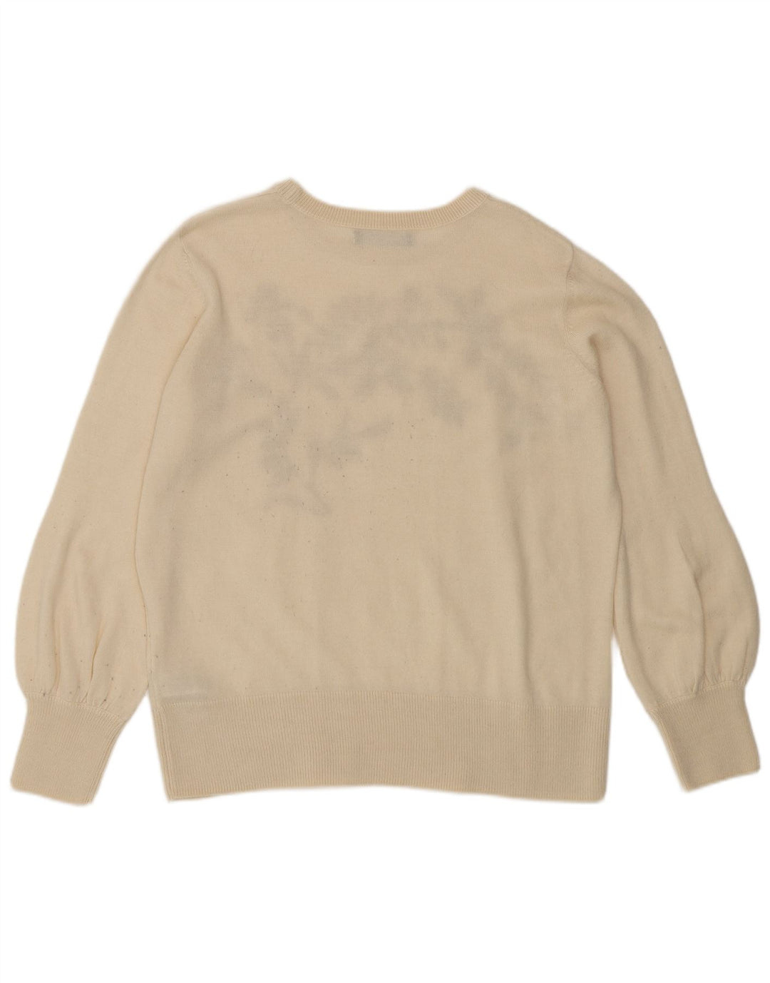 Marks & Spencer Dame Boat Neck Jumper Sweater UK 14 Large Off White