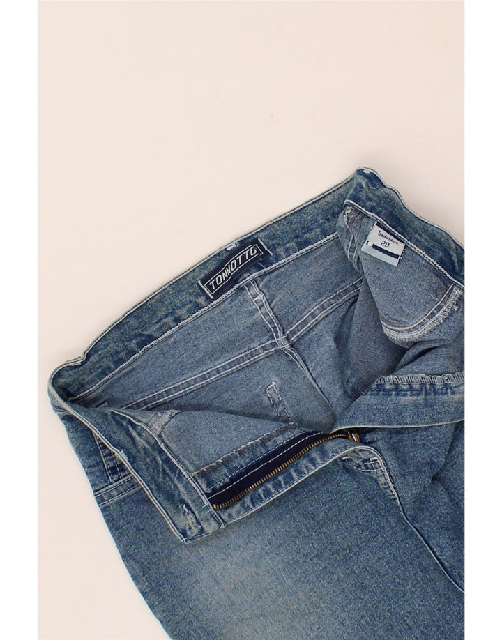 VINTAGE Womens Denim Skirt W29 Medium Blue Cotton Vintage Vintage and Second-Hand Vintage from Messina Hembry 