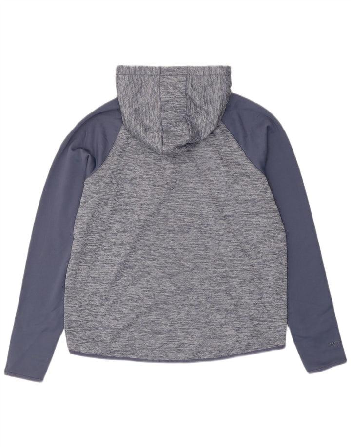 UNDER ARMOUR Dame Cold Gear Hættetrøje Jumper UK 18 XL Blå Flecked