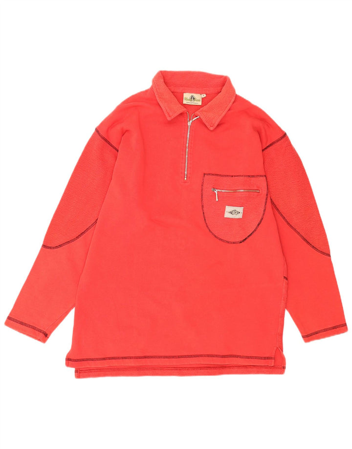 Onkel Sam Herre Grafisk Polo Neck Sweatshirt Jumper Stor Rød Bomuld