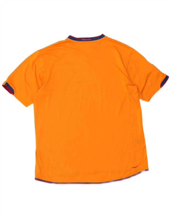 Nike Herre Barcelona Grafisk T-Shirt Top XL Orange Polyester