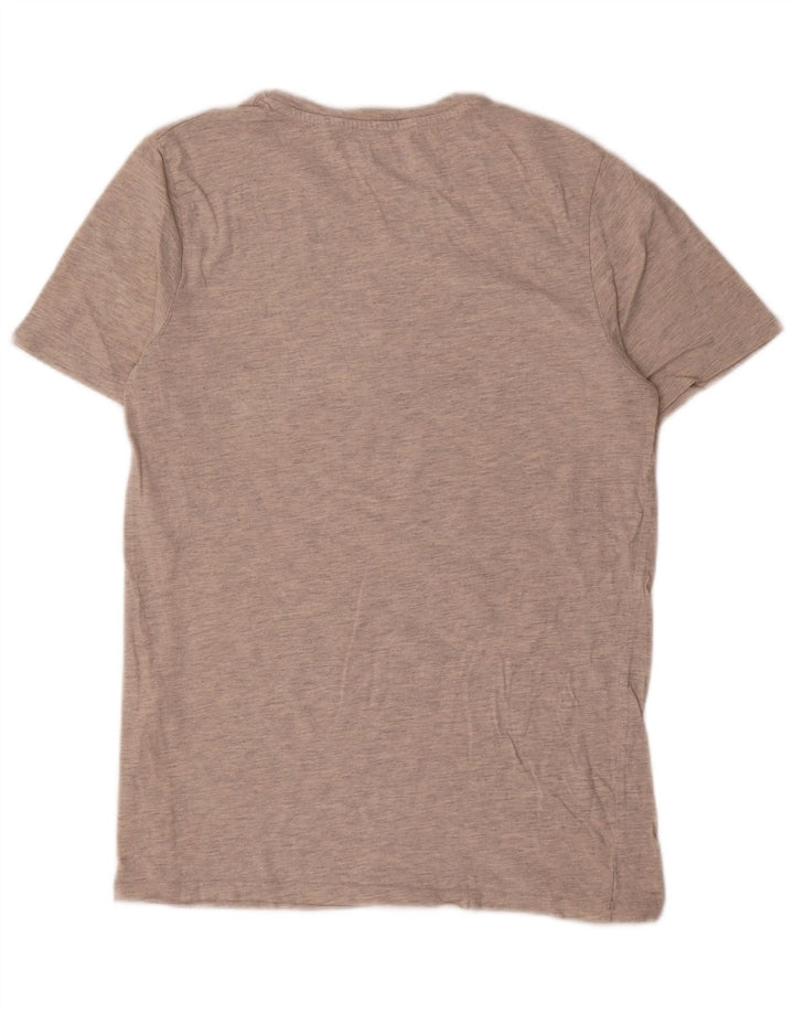 Jack & Jones Herre grafisk T-shirt Top Mellemgrå Flecked Bomuld