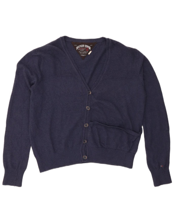 Tommy Hilfiger Womens Crop Oversized cardigan sweater UK 16 Large Blue